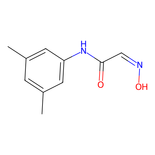 (2Z)-N-(3,5-dimethylphenyl)-2-hydroxyiminoacetamide structure