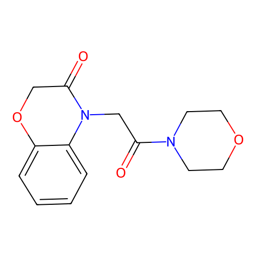 4H-Benzo[1,4]oxazin-3-one, 4-(2-morpholin-4-yl-2-oxoethyl)- structure