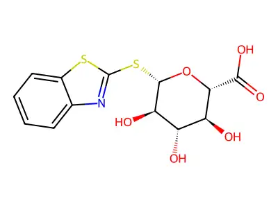 2-Mercaptobenzothiazole S-Glucuronate structure