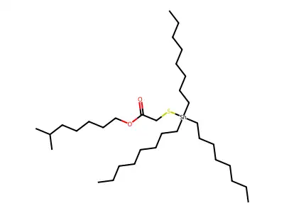 Acetic acid, ((trioctylstannyl)thio)-, isooctyl ester structure