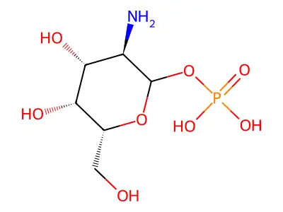 Galactosamine 1-phosphate structure
