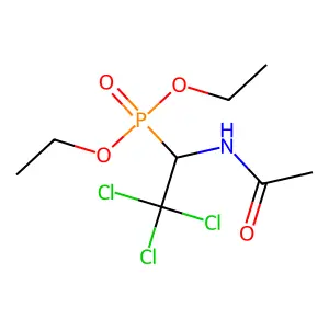 (1-Acetylamino-2,2,2-trichloro-ethyl)-phosphonic acid diethyl ester structure