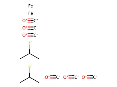 Iron, hexacarbonylbis(mu-2-propanethiolato)di-, (Fe-Fe)- structure