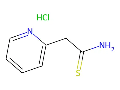 2-Pyridineethanethioamide, hydrochloride (1:1) structure