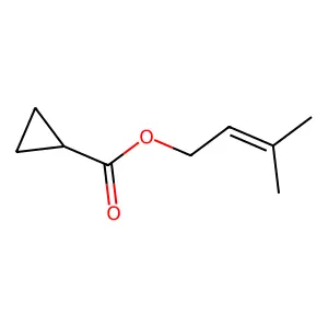 Cyclopropanecarboxylic acid, 3-methylbut-2-enyl ester structure