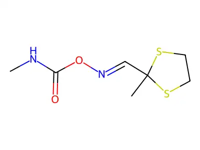 [(2-methyl-1,3-dithiolan-2-yl)methylideneamino] N-methylcarbamate structure