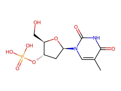 胸苷-3'-单磷酸 structure