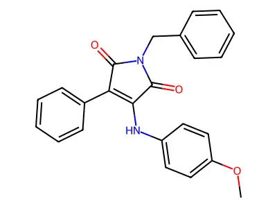 1-Benzyl-3-(4-methoxyphenylamino)-4-phenylpyrrole-2,5-dione structure