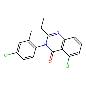 4(3H)-Quinazolinone, 5-chloro-3-(4-chloro-o-tolyl)-2-ethyl- structure
