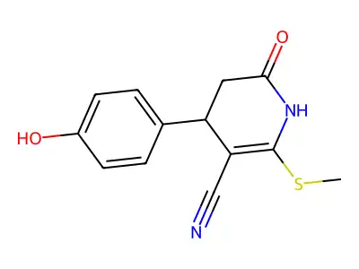 4-(4-hydroxyphenyl)-6-methylsulfanyl-2-oxo-3,4-dihydro-1H-pyridine-5-carbonitrile structure