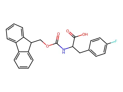 N-(((9H-Fluoren-9-yl)methoxy)carbonyl)-4-fluoro-L-phenylalanine structure