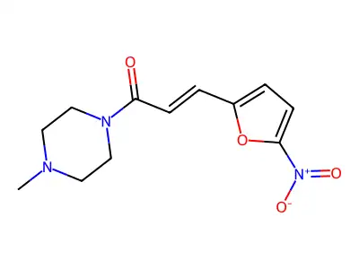 (E)-1-(4-methylpiperazin-1-yl)-3-(5-nitrofuran-2-yl)prop-2-en-1-one structure