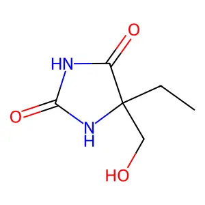 5-Ethyl-5-(hydroxymethyl)imidazolidine-2,4-dione structure