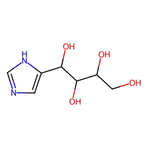 (1R,2S,3R)-1-(1H-Imidazol-5-yl)-1,2,3,4-butanetetrol structure