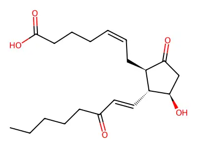 7-[3-羟基-5-氧代-2-(3-氧代辛-1-烯基)环戊基]庚-5-烯酸 structure