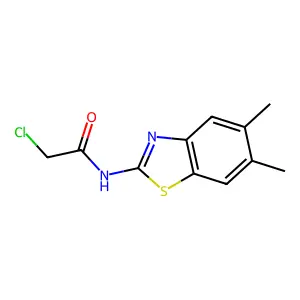 2-chloro-N-(5,6-dimethyl-1,3-benzothiazol-2-yl)acetamide structure