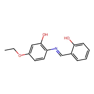 5-Ethoxy-2-[(2-hydroxyphenyl)methylideneamino]phenol structure
