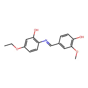 4-((4-Ethoxy-2-hydroxyphenylimino)methyl)-2-methoxyphenol structure