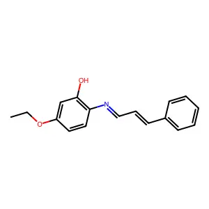 2-(Cinnamylideneamino)-5-ethoxyphenol structure