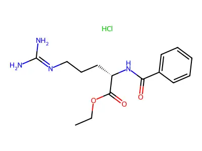 (4-Benzamido-5-ethoxy-5-oxopentyl)-(diaminomethylidene)azanium structure