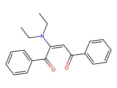 2-(Diethylamino)-1,4-diphenylbut-2-ene-1,4-dione structure