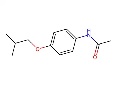 N-[4-(2-methylpropoxy)phenyl]acetamide structure