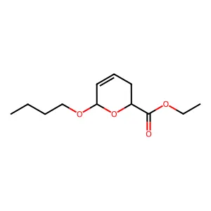 Ethyl 6-butoxy-3,6-dihydro-2H-pyran-2-carboxylate structure