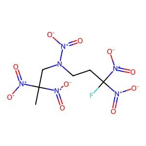 1-Propanamine, N-(2,2-dinitropropyl)-3-fluoro-N,3,3-trinitro- structure