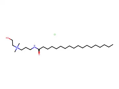 (2-Hydroxyethyl)dimethyl(3-((1-oxooctadecyl)amino)propyl)ammonium chloride structure