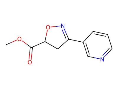 Methyl 3-(pyridin-3-yl)-4,5-dihydro-1,2-oxazole-5-carboxylate structure