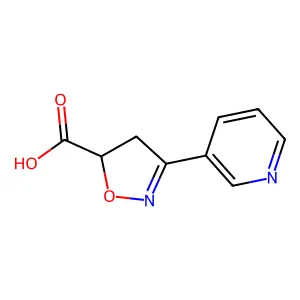 3-(Pyridin-3-yl)-4,5-dihydro-1,2-oxazole-5-carboxylic acid structure