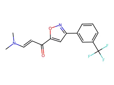 3-(Dimethylamino)-1-[3-[3-(trifluoromethyl)phenyl]-5-isoxazolyl]-2-propen-1-one structure