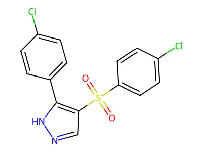4-(4-chlorobenzenesulfonyl)-3-(4-chlorophenyl)-1H-pyrazole structure