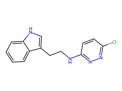 6-chloro-N-[2-(1H-indol-3-yl)ethyl]pyridazin-3-amine structure