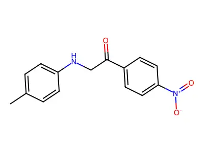 2-(4-Methylanilino)-1-(4-nitrophenyl)ethanone structure