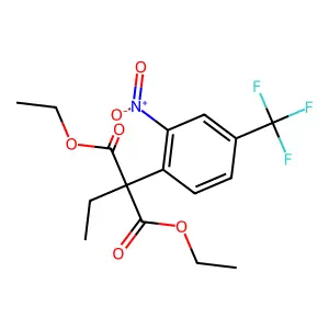 Diethyl 2-ethyl-2-[2-nitro-4-(trifluoromethyl)phenyl]malonate structure