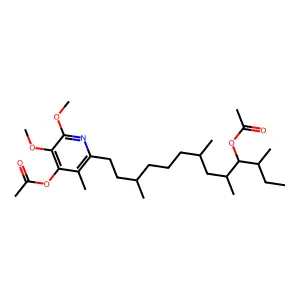 13-3,5,7,11-tetramethyl-4-acetyloxytridecane structure