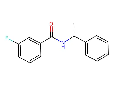 3-fluoro-N-(1-phenylethyl)benzamide structure