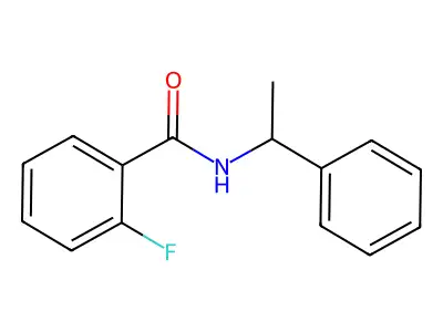 2-fluoro-N-(1-phenylethyl)benzamide structure