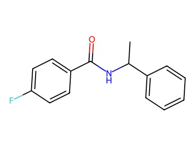 4-fluoro-N-(1-phenylethyl)benzamide structure