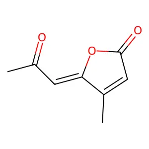 2(5H)-Furanone, 4-methyl-5-(2-oxopropylidene)-, (Z)- structure