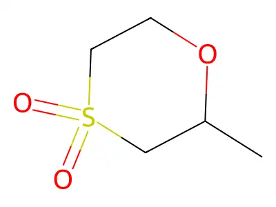 2-Methyl-1,4-oxathiane 4,4-dioxide structure