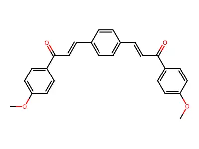 2-Propen-1-one, 3,3'-(1,4-phenylene)bis[1-(4-methoxyphenyl)- structure