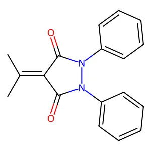 3,5-Pyrazolidinedione, 1,2-diphenyl-4-isopropylidene- structure