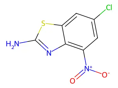 2-Benzothiazolamine, 6-chloro-4-nitro- structure
