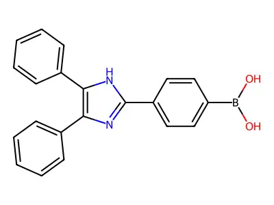 4-(4,5-diphenyl-1H-imidazol-2-yl)phenylboronic acid structure