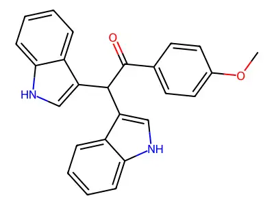 2,2-bis(1H-indol-3-yl)-1-(4-methoxyphenyl)ethanone structure