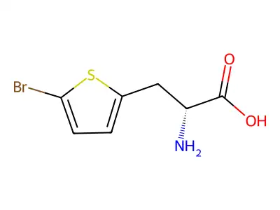 (alphaS)-alpha-Amino-5-bromo-2-thiophenepropanoic acid structure