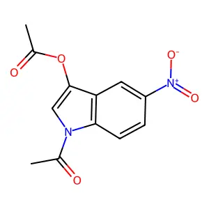 1-Acetyl-5-nitro-1h-indol-3-yl acetate structure