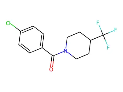 (4-Chlorophenyl)[4-(trifluoromethyl)piperidino]methanone structure